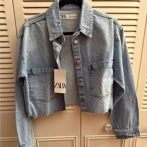 Zara cropped jean jacket